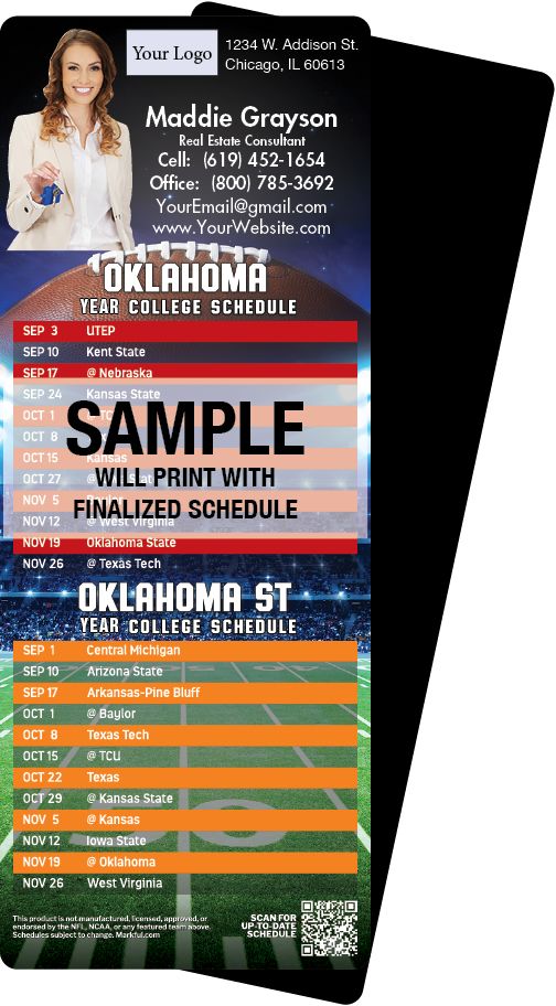 Football Schedules | ReaMark Real Estate Magnets